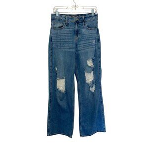 Hollister Vintage  Baggy High-Rise Distressed Jeans  Size 5 W27 L31  Blue